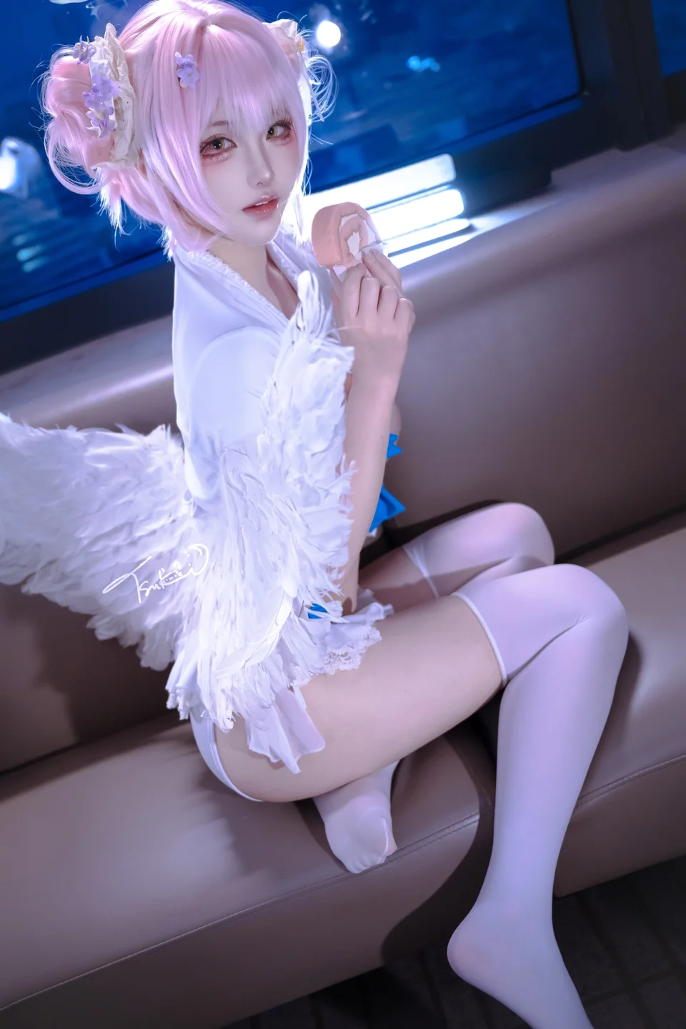 Tsuki_月隐 - 圣园未花 [16P-134MB] tg@simisebaisi 【丝足阁】005.webp